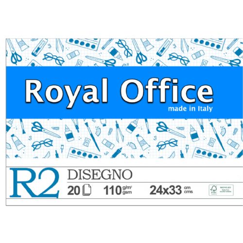 BLOCCO ROYAL OFFICE R2 24X33 RUVIDO 110GR 20FG